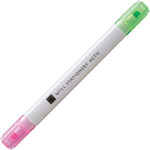 コクヨ 蛍光マーカー ｗｉｌｌ ２色ツイン 桃 ライト緑 ｆ ｗｐｍ１０４ １ カウネット