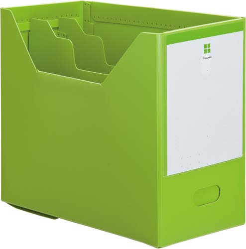 カウネット ｐｐ製はかどるファイルボックス ａ４横 幅１５０ 縦仕切り 緑 カウネット カウネット
