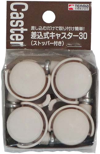 テンマ 差込式キャスター30 ストッパー付き 4個入 4904746070364 カウネット テンマ 差込式キャスター30 ストッパー付き 4個入 4904746070364 カウネット