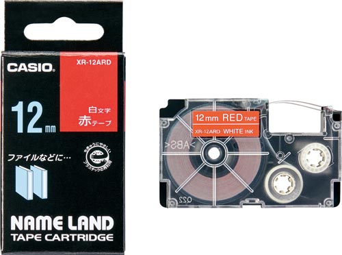 カシオ ネームランド 赤色テープ １２ｍｍ 白文字 ｘｒ １２ａｒｄ カウネット