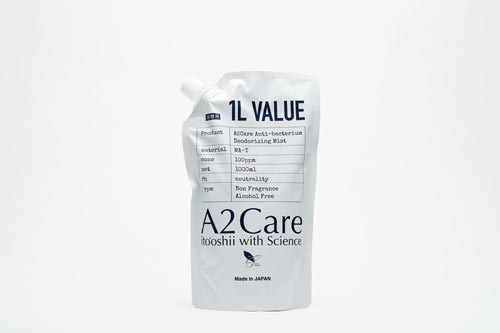 A2Care A2Care 1L 詰め替え用 幅150x奥行75x高さ280mm 1個 ANA－A019 消臭・除菌スプレー（布用）｜カウネット