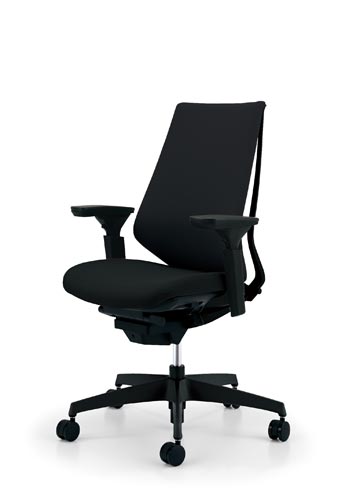 デュオラ クッション ブラックフレーム 可動肘 樹脂脚 ウレタンキャスター