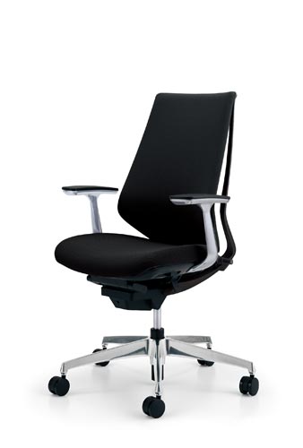 デュオラ クッション ブラックフレーム アルミ肘 アルミ脚 ウレタンキャスター