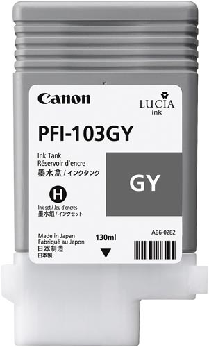 キヤノン 純正インクタンク　ＰＦＩ－１０３ＧＹ　グレー　２２１３Ｂ００１　ＰＦＩ－１０３シリーズ　１個 【4132-3526】