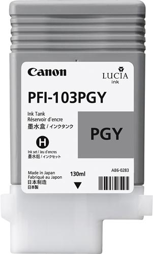 キヤノン 純正インクタンク　ＰＦＩ－１０３ＰＧＹ　フォトグレー　２２１４Ｂ００１　ＰＦＩ－１０３シリーズ　１個 【4132-3533】