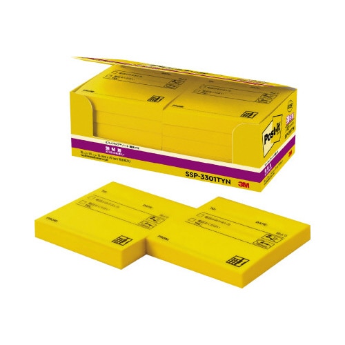 ポストイット 強粘着 電話ノート 74×69mm