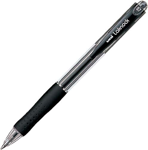 三菱鉛筆 三菱ボールペンＶＥＲＹ楽ノック細字０．７　黒１０本　ＳＮ１０００７．２４×１０　業務用 【5385-7590】