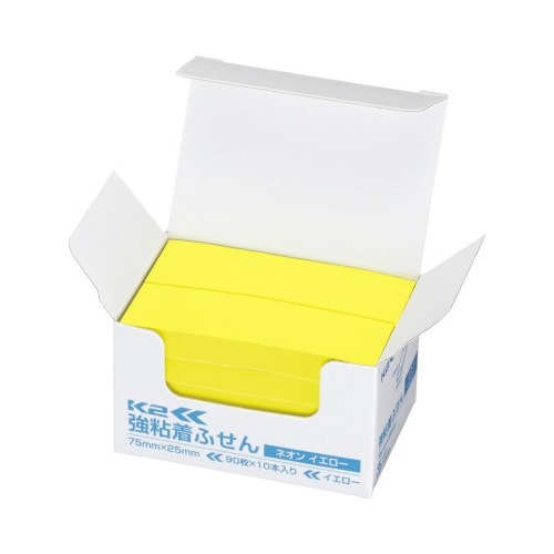 強粘着 コクヨ ふせん 付箋 75×25mm パステルカラー ネオンカラー(蛍光色)K2