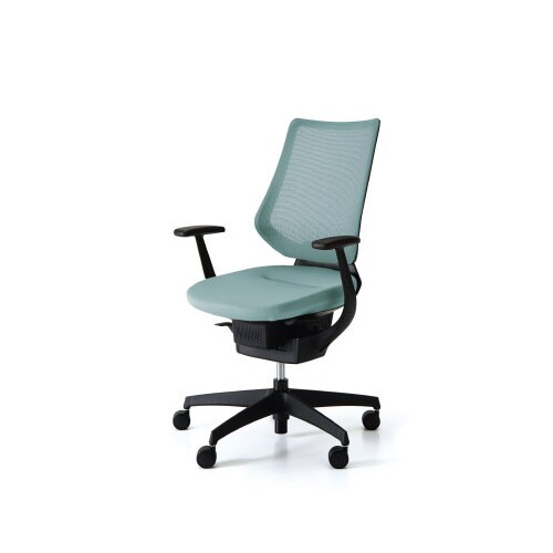 ing ブラックシェル メッシュ バーチカルタイプ T型肘 ブラック脚 ナイロンキャスター