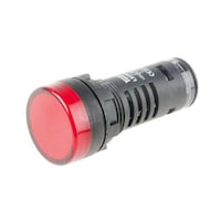 パイロットライト完全ユニット(テスト回路付き) LED灯 LEDtecシリーズ 赤 丸型 909−2512 909−2512 1個