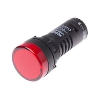 パイロットライト完全ユニット(テスト回路付き) LED灯 LEDtecシリーズ 赤 丸型 909−2519 909−2519 1個