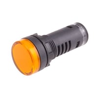 パイロットライト完全ユニット(テスト回路付き) LED灯 LEDtecシリーズ 黄 丸型 909−2538 909−2538 1個