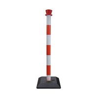 伸縮式ボラード 赤 白 ポスト 898−7191 898−7191 1個