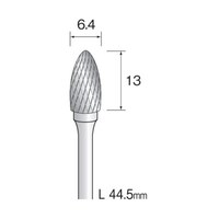 超硬カッター クロスカット Φ6.4 軸径3.0mm BC2273 BC2273 1本