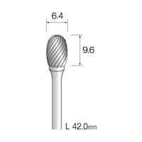 超硬カッター スパイラルカット Φ6.4 BC2302 BC2302 1本