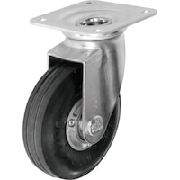 シシク セミニューマチック車輪付キャスター 自在 150径