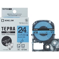 KING JIM 【純正】「テプラ」PROテープ 24mm インデックスラベル/青ラベル/黒文字 長さ8m