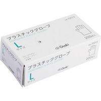 オオサキメディカル プラスチックグローブ L 透明 200枚入