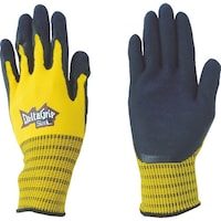 川西 ゴム背抜き手袋 デルタグリップ イエロー 1P LLサイズ