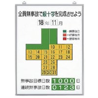 ユニット 無災害記録表全員無事故で緑十字… セット