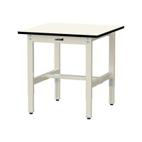 軽量作業台/耐荷重200kg 高さ調整固定式 ポリエステル天板 ワークテーブル300シリーズ 幅750×奥行750×高さ600から900mm SWPA−775−II アイボリー 1台
