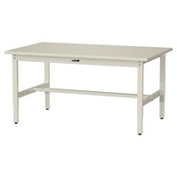 軽量作業台/耐荷重200kg 高さ調整固定式 スチール天板 ワークテーブル300シリーズ 幅1500×奥行900×高さ600から900mm SWSA−1590−II アイボリー 1台