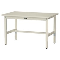 軽量作業台/耐荷重200kg 高さ調整固定式 スチール天板 ワークテーブル300シリーズ 幅1200×奥行750×高さ600から900mm SWSA−1275−II アイボリー 1台