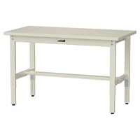 軽量作業台/耐荷重200kg 高さ調整固定式 スチール天板 ワークテーブル300シリーズ 幅1200×奥行600×高さ600から900mm SWSA−1260−II アイボリー 1台