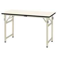 軽量作業台/耐荷重200kg 折りたたみ固定式 ポリエステル天板 ワークテーブル 幅1200×奥行600×高さ740mm STP−1260−II アイボリー 1台