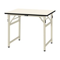 軽量作業台/耐荷重200kg 折りたたみ固定式 ポリエステル天板 ワークテーブル 幅900×奥行750×高さ740mm STP−975−II アイボリー 1台