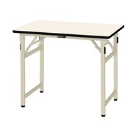 軽量作業台/耐荷重200kg 折りたたみ固定式 ポリエステル天板 ワークテーブル 幅900×奥行600×高さ740mm STP−960−II アイボリー 1台