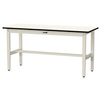 軽量作業台/耐荷重200kg 高さ調整固定式 ポリエステル天板 ワークテーブル300シリーズ 幅1500×奥行600×高さ600から900mm SWPA−1560−II アイボリー 1台