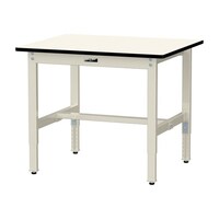 軽量作業台/耐荷重200kg 高さ調整固定式 ポリエステル天板 ワークテーブル300シリーズ 幅900×奥行750×高さ600から900mm SWPA−975−II アイボリー 1台