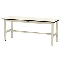 軽量作業台/耐荷重200kg 高さ調整固定式 塩ビシート天板 ワークテーブル300シリーズ 幅1800×奥行600×高さ600から900mm SWRA−1860−II アイボリー 1台