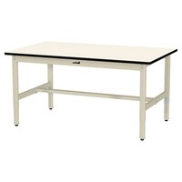 軽量作業台/耐荷重200kg 高さ調整固定式 塩ビシート天板 ワークテーブル300シリーズ 幅1500×奥行900×高さ600から900mm SWRA−1590−II アイボリー 1台