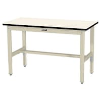 軽量作業台/耐荷重200kg 高さ調整固定式 塩ビシート天板 ワークテーブル300シリーズ 幅1200×奥行600×高さ600から900mm SWRA−1260−II アイボリー 1台