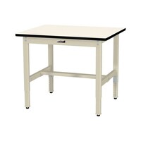 軽量作業台/耐荷重200kg 高さ調整固定式 塩ビシート天板 ワークテーブル300シリーズ 幅900×奥行750×高さ600から900mm SWRA−975−II アイボリー 1台