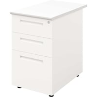 NBDオフィスデスク 脇机 幅400×奥行700×高さ720mm 天板:ホワイト、本体:ホワイト NBD−0470−WHWH 1台 (お客様組立て) 【メーカー直送】