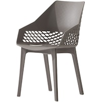 【送料込】屋外用スタッキングチェア アマックチェア チャコール 樹脂製 VCG048GD【メーカー直送/軒先渡し】