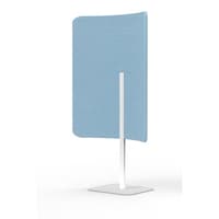 【送料込】ルベリエパーテーションラウンド 張込タイプ ビニールレザー(デニム調) カラー:ライトブルー系 VCP279HTXX DEー01【メーカー直送/軒先渡し】