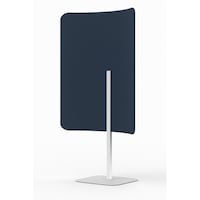 【送料込】ルベリエパーテーションラウンド 張込タイプ ビニールレザー(デニム調) カラー:ブルー系 VCP279HTXX DEー03【メーカー直送/軒先渡し】