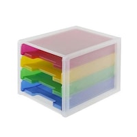 レターケース A4 4段 縦 ファイルトレー 引き出し プラスチック クリアファイル対応