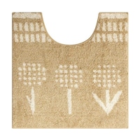 トイレマット 60×60cm luonto フラワー ベージュ