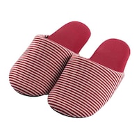 スリッパ ピンボーダースリッパ S 約21.0から22.5cm レッド