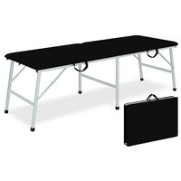 アルミトライ 幅65×長さ180×高さ60cm 黒 TB−1339 診察・処置用品 折りたたみ診察台 1個