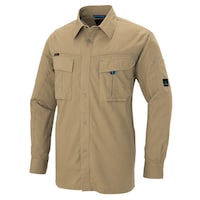 長袖シャツ(男女兼用)(薄地)_カーキ 60735_025_SS