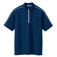 半袖クイックドライジップシャツ(男女兼用)_ネイビー CL3000_034_5