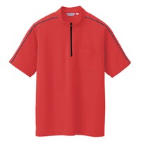 半袖クイックドライジップシャツ(男女兼用)_レッド CL3000_046_5