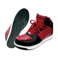 ａｉｒｗａｌｋ 軽量スニーカー ハイカット 赤 黒 ２５ ５ｃｍ カウネット