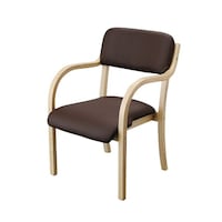 スタッキングチェア 肘掛付き TB1061 PVC ブラウン 63−4159−24 テーブル&チェア 1脚